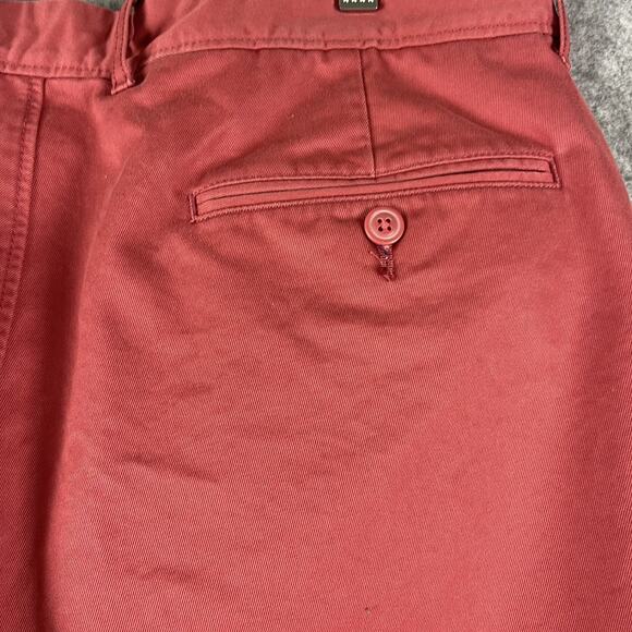 J Crew Pant Mens 36x34 Pink 1040 Athletic Fit Broken In Chino Flat Front Cotton - Picture 10 of 15